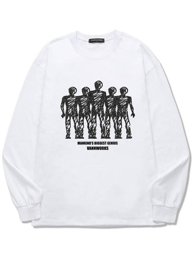 Mankind Long Sleeve T-Shirt White - VANN WORKS - BALAAN 1