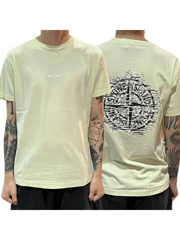 Embroidered back logo print short sleeve t shirt 31468551 271992 1095685 - STONE ISLAND - BALAAN 1