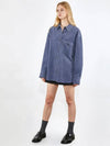 Oversized corduroy washed shirt blue 0080 - VOYONN - BALAAN 6