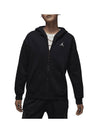 Jordan Brooklyn Fleece Zip Up Hoodie Black - NIKE - BALAAN 1