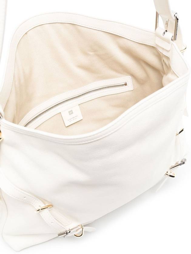 Voyou Medium Leather Shoulder Bag Ivory - GIVENCHY - BALAAN 6