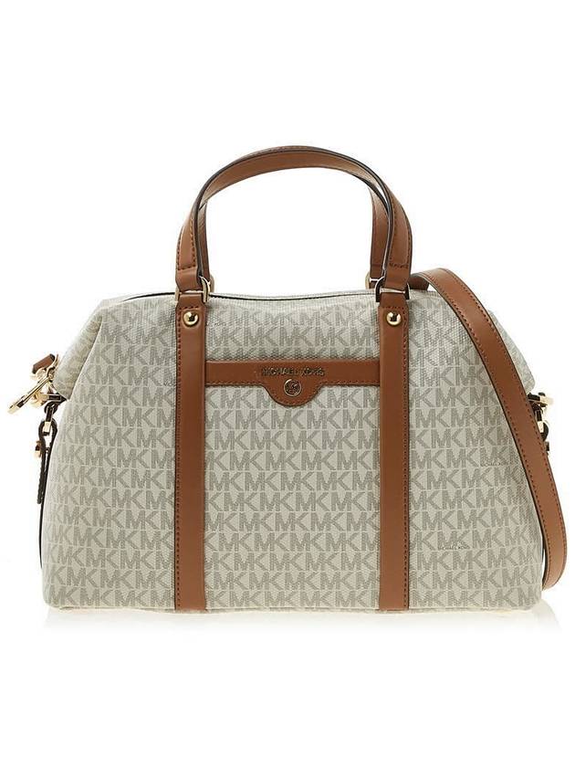 Beck Medium Logo Satchel Tote Bag Vanilla White - MICHAEL KORS - BALAAN 2