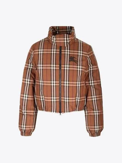 Check Nylon Down Padding Dark Birch Brown - BURBERRY - BALAAN 2