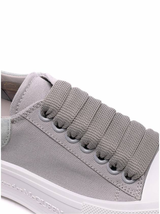 Deck Lace Up Plimsol Low Top Sneakers Grey - ALEXANDER MCQUEEN - BALAAN 7