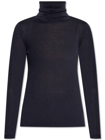 Max Mara Wool Turtleneck Saluto Max Mara, Women's, Navy Blue - MAX MARA - BALAAN 1