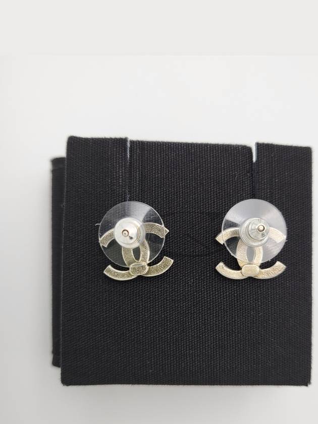 CC logo crystal earrings silver - CHANEL - BALAAN 3