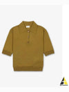 Cassandre Cashmere Polo Shirt Brown - SAINT LAURENT - BALAAN 2