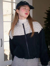 Lottie Flower Fleece Quilted Jumper Navy - LETTER FROM MOON - BALAAN 5