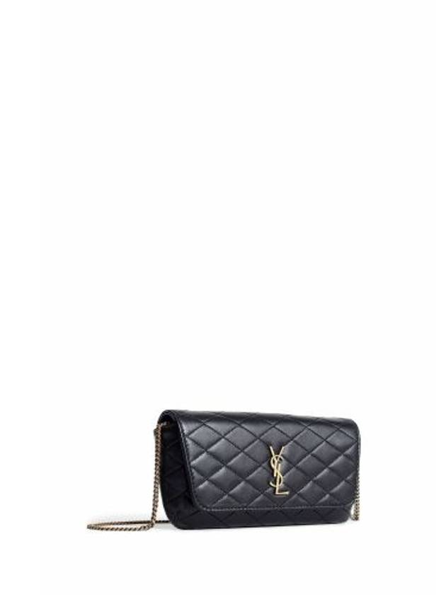 Gaby Chain Quilting Leather Cross Bag Black - SAINT LAURENT - BALAAN 7