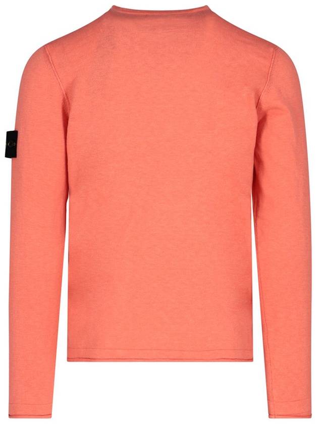 Wappen Patch Crew Neck Knit Top Orange - STONE ISLAND - BALAAN 4