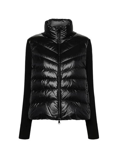 Women s Padded Wool Cardigan Black J29B00024M1131999 - MONCLER - BALAAN 1