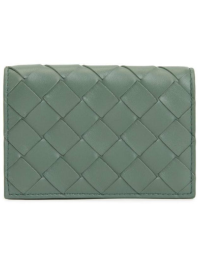 Intrecciato Flap Business Card Wallet Grey - BOTTEGA VENETA - BALAAN 2