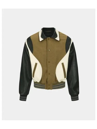 Robyn Varsity Bomber Jacket Olive - ANDERSSON BELL - BALAAN 2