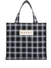 Jacquard Check Logo Tote Bag Black - MARNI - BALAAN 2