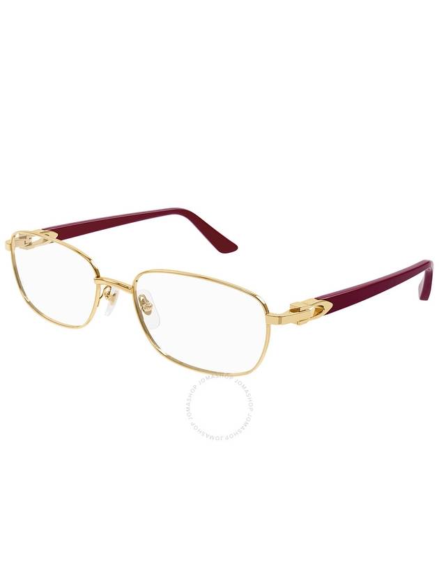 Cartier Demo Rectangular Ladies Eyeglasses CT0368O 003 52 - CARTIER - BALAAN 1