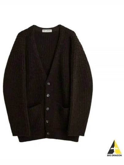 Colossal V-Neck Wool Cardigan Black - OUR LEGACY - BALAAN 2