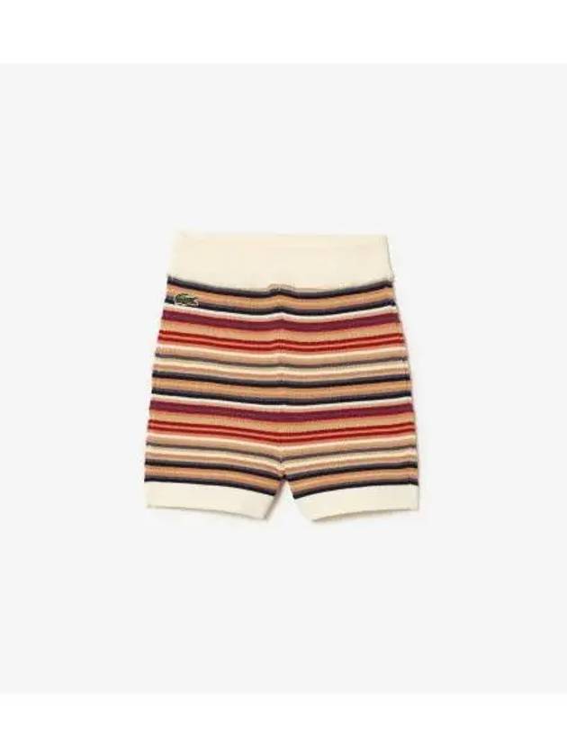 Women s Summer Pattern Sweater Shorts Ocean Mix - LACOSTE - BALAAN 1