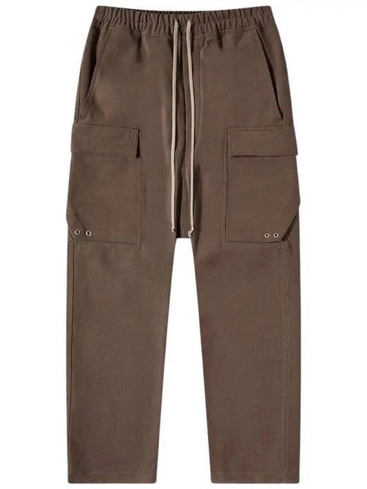 Drop Crotch Cotton Cargo Pants Brown RU02B2379 TE34 - RICK OWENS - BALAAN 2