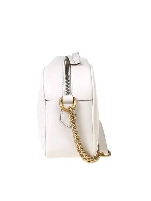 GG Marmont Matelasse Small Chain Shoulder Bag White - GUCCI - BALAAN 4