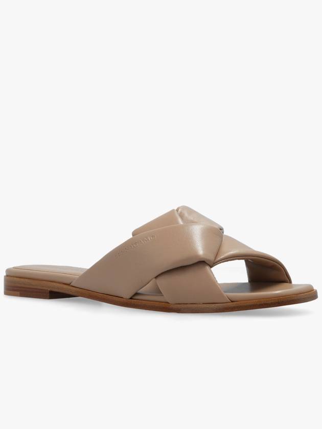 FERRAGAMO ‘Alrai’ Slides, Women's, Beige - SALVATORE FERRAGAMO - BALAAN 4