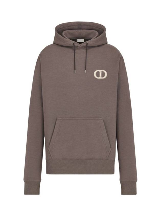 Cd Icon Embroidered Cotton Hoodie Brown - DIOR - BALAAN 2