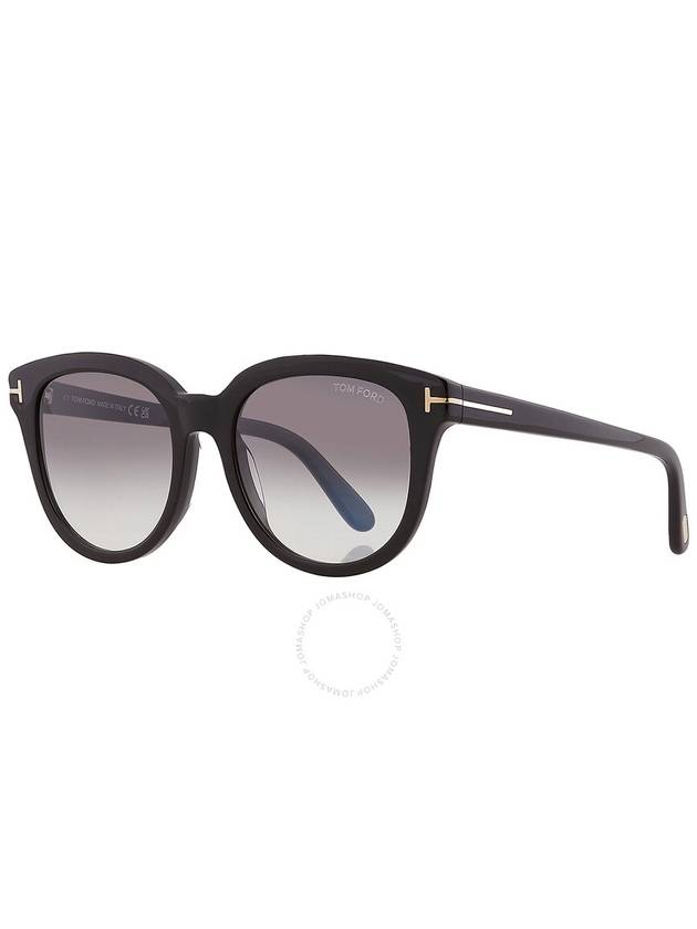 Eyewear Round Square Silver Rim Acetate Sunglasses Black Purple - TOM FORD - BALAAN 4