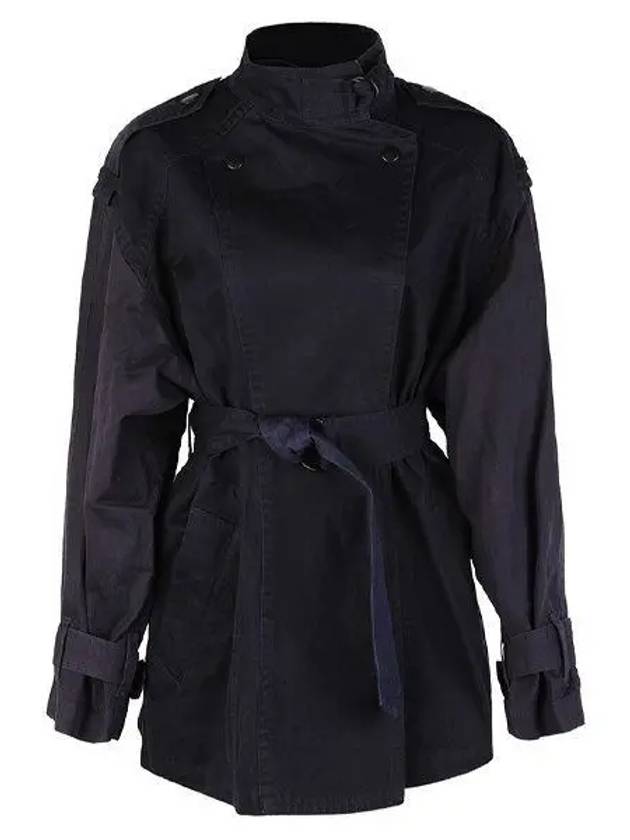 Kelly Mid Trench Coat Midnight - ISABEL MARANT - BALAAN 2