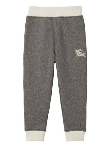 Kids Pants 8079766 CHARCOAL GRAY MELANGE - BURBERRY - BALAAN 1