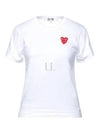 Play Men's Small Double Red Heart Wappen Short Sleeve T-Shirt P1 T288 2 White - COMME DES GARCONS - BALAAN 2