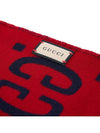 Interlocking GG Pattern Wool Silk Muffler Navy - GUCCI - BALAAN 9