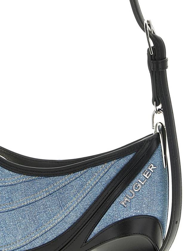 Mugler 'Small Denim Spiral Curve 01' Shoulder Bag - MUGLER - BALAAN 3