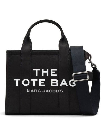 Logo Small Canvas Tote Bag Black - MARC JACOBS - BALAAN 2