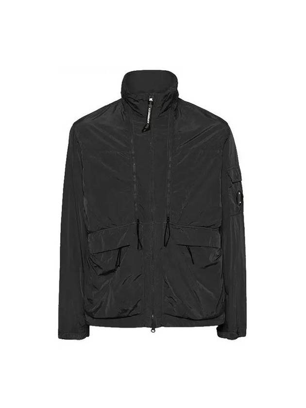 Men's Chrome-R Medium Zip-Up Jacket Black - CP COMPANY - BALAAN 1