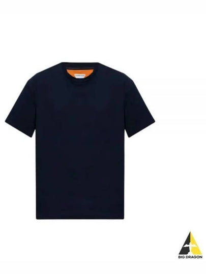 Double Layered Cotton Jersey Short Sleeve T-Shirt Blue - BOTTEGA VENETA - BALAAN 2