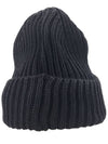 Extra Fine Merino Wool Goggle Beanie Black - CP COMPANY - BALAAN 6