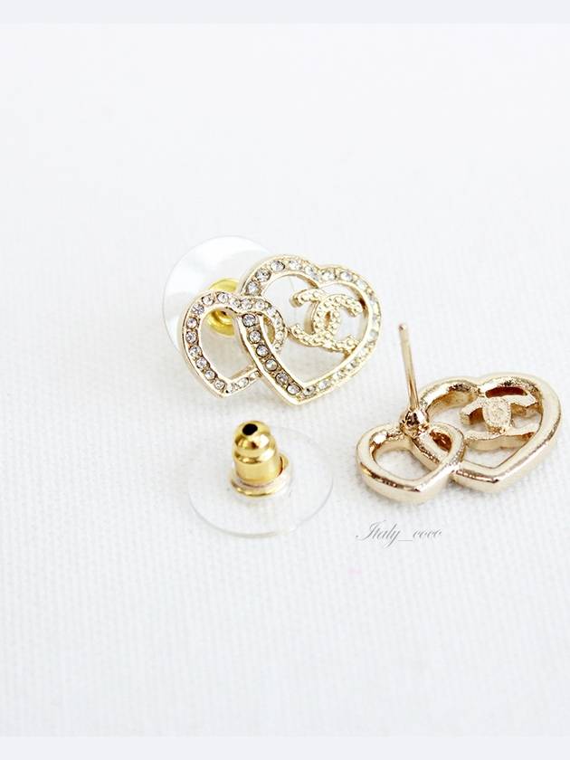 stud earrings metal strass gold crystal - CHANEL - BALAAN 10