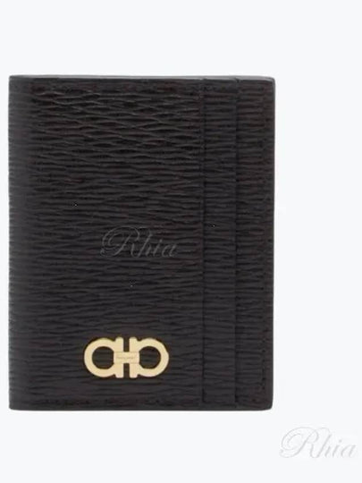 Gancini Card Wallet Black - SALVATORE FERRAGAMO - BALAAN 2