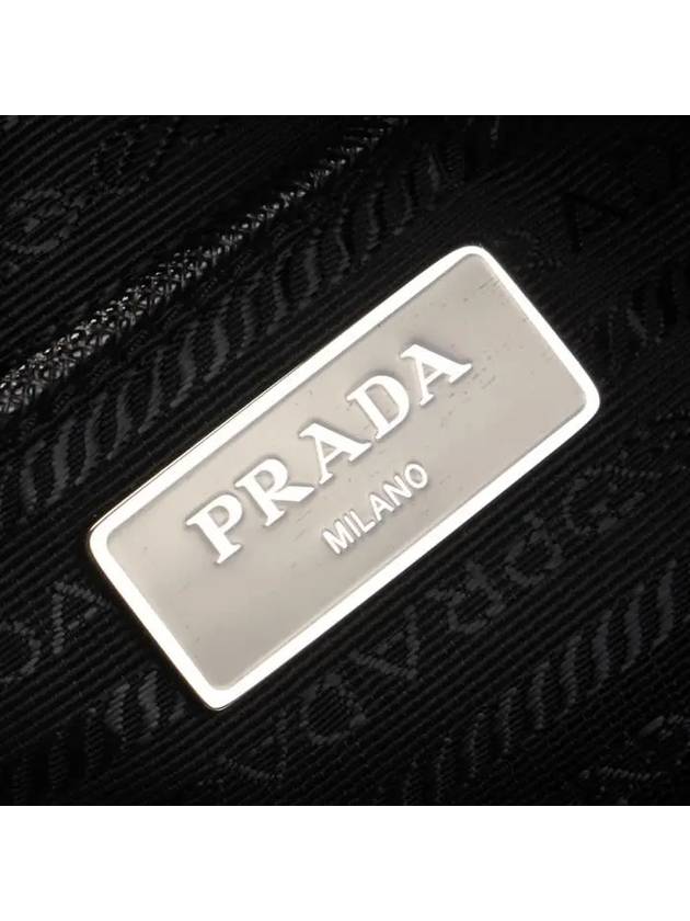 Triangular Logo Tessuto Messenger Bag Black - PRADA - BALAAN 6