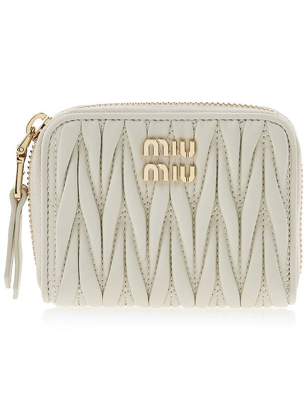 Matelasse Nappa Leather Coin Wallet White - MIU MIU - BALAAN 2