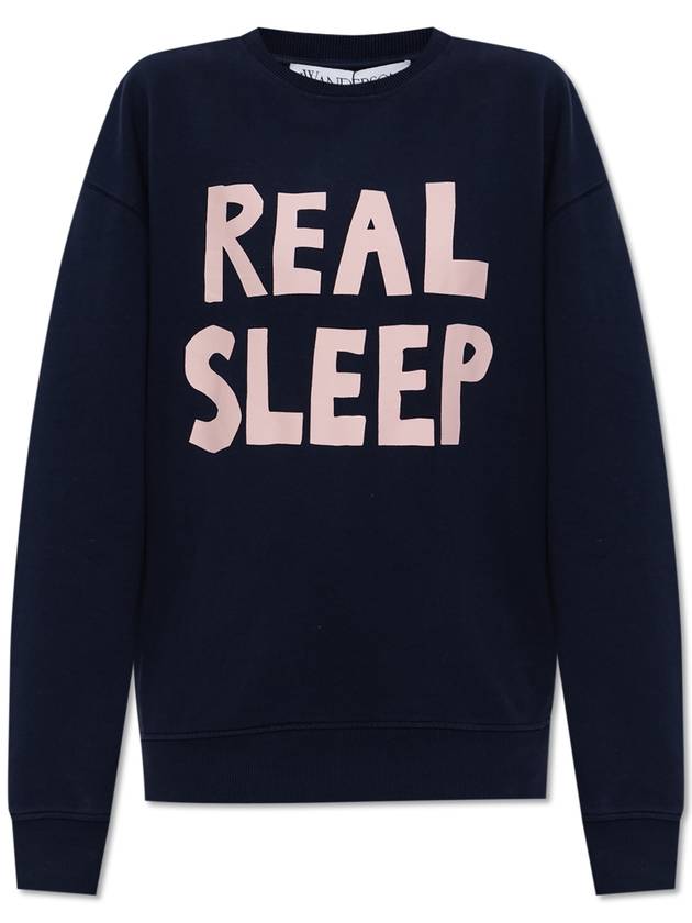 JW Anderson Logo Sweatshirt, Women's, Navy Blue - JW ANDERSON - BALAAN 1