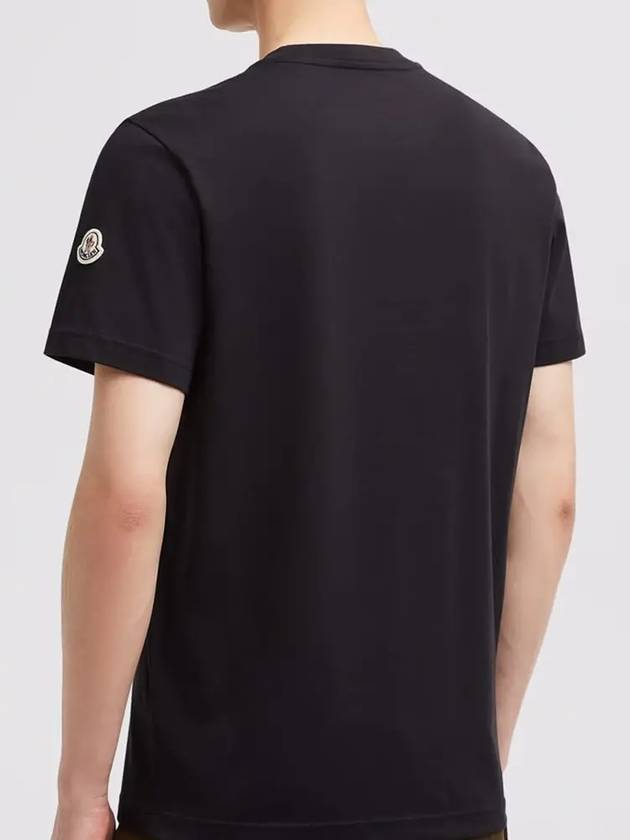 Rubberized Logo Short Sleeve T-Shirt Black - MONCLER - BALAAN 4