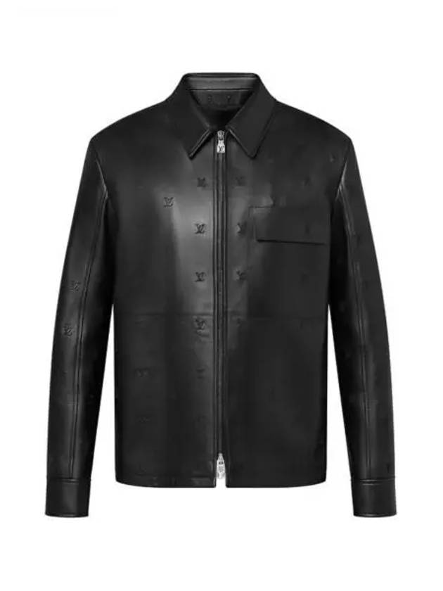 Embroidered leather overshirt 1AFYFP - LOUIS VUITTON - BALAAN 1