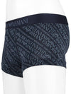 All Over Logo Elastic Band Cotton Trunk Briefs Navy - EMPORIO ARMANI - BALAAN 4