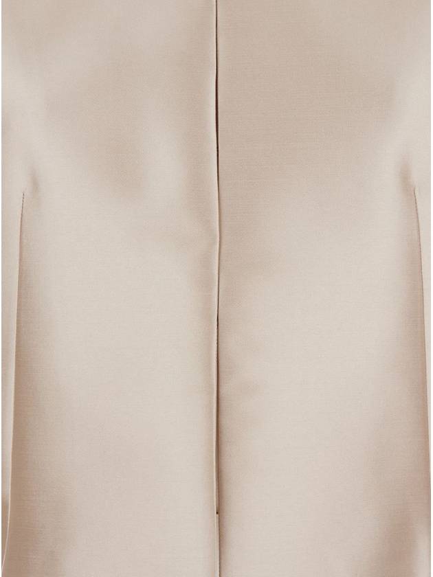 White Crop Jacket With Round Neck And Three Quarter Sleeve In Mikado Fabric Woman - ALBERTA FERRETTI - BALAAN 3