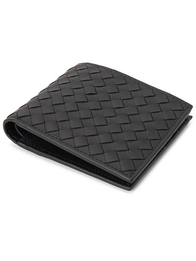 Men's Intrecciato Half Wallet Black - BOTTEGA VENETA - BALAAN 4