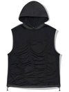 Shirring sleeveless hood black - PHOS333 - BALAAN 2