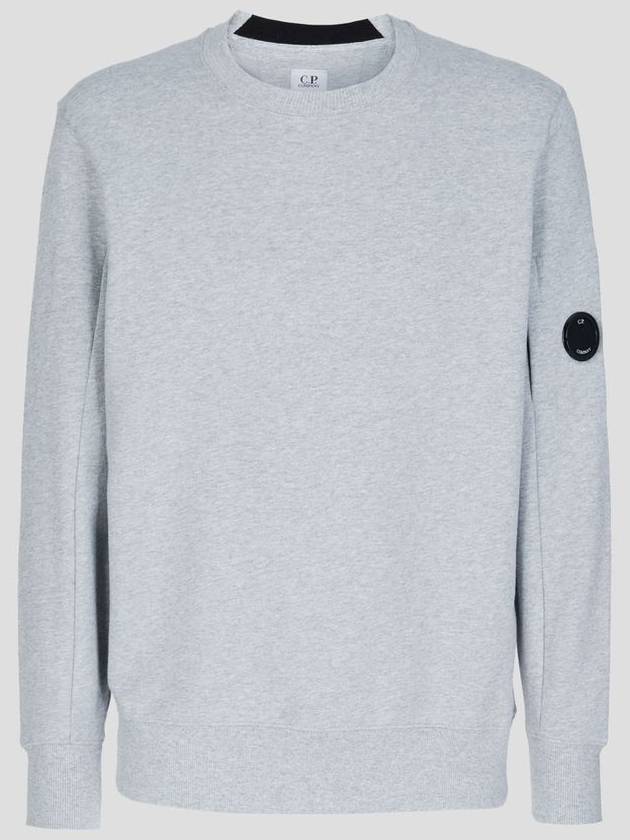 Men's Light Fleece Lens Wappen Sweatshirt Grey - CP COMPANY - BALAAN 2