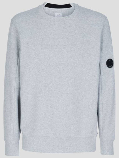 Men's Lens Wappen Diagonal Sweatshirt Grey - CP COMPANY - BALAAN 2