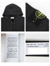 Wappen Patch Lambswool Knit Hooded Zip Up Charcoal - STONE ISLAND - BALAAN 5