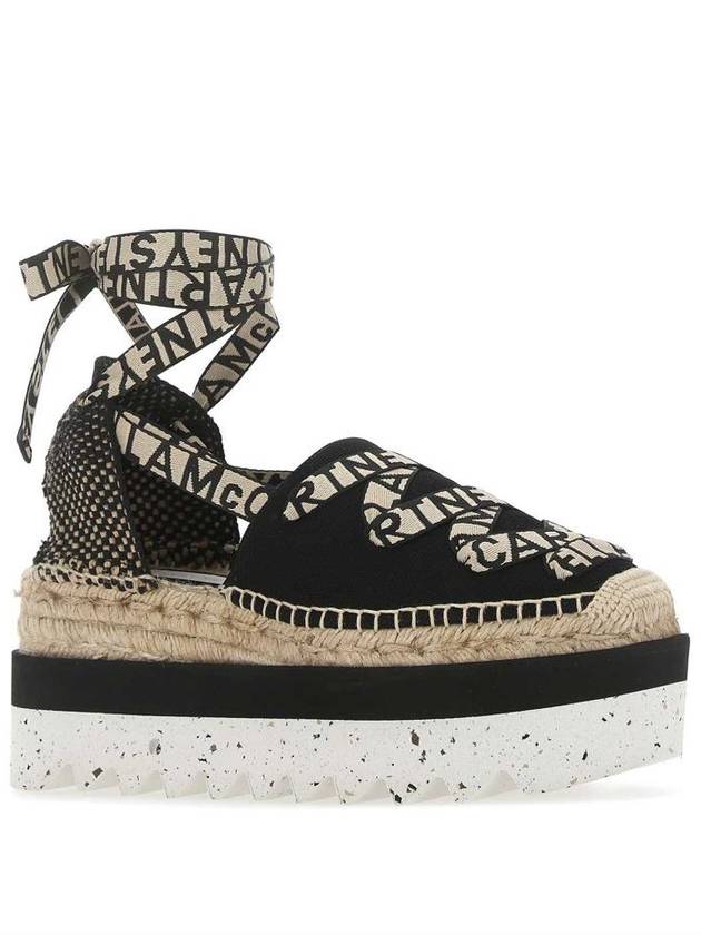 Gaia platform espadrille sandals black - STELLA MCCARTNEY - BALAAN 3